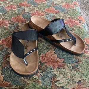 Birkenstock Betula Bombay Leaf Black Sandals 38/7